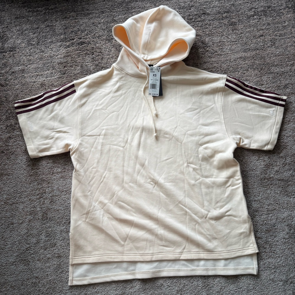 NWT Adidas x Ivy Park Short Sleeve Hoodie - Picture 3 of 4